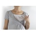 Noční těhotenská košile na kojení s výstřihem